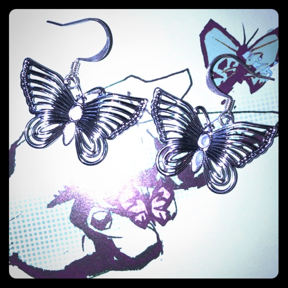 Steel Butterfly Earrings